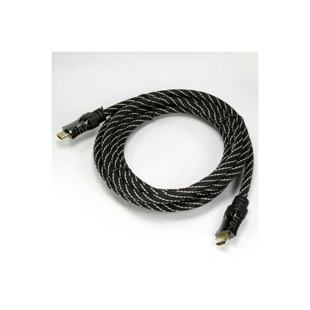 HDMI Cable With Mesh Jacket 3D 1080p 30AWG- 15Ft